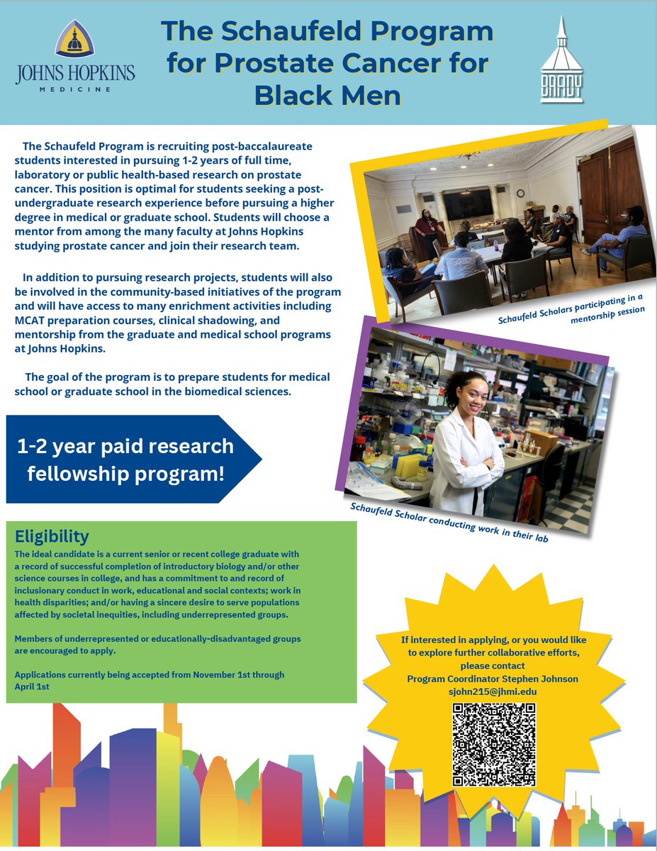 Jelani Zarif Lab (@zarif_lab) on Twitter photo Please share - The Schaufeld program is an outstanding Post-bacculareate program here at <a href="/HopkinsMedicine/">Johns Hopkins Medicine</a> <a href="/brady_urology/">The Johns Hopkins Brady Urological Institute</a> Please share - The Schaufeld program is an outstanding Post-bacculareate program here at <a href="/HopkinsMedicine/">Johns Hopkins Medicine</a> <a href="/brady_urology/">The Johns Hopkins Brady Urological Institute</a>