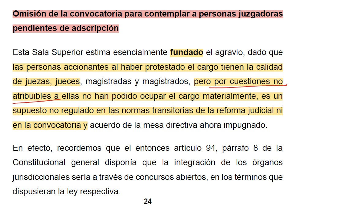 CarlosEZaGa's tweet photo. Los jueces sin adscripción tenemos el DERECHO ADQUIRIDO a ser personas juzgadoras, y la falta de regulación en la reforma judicial nos coloca en estado de indefensión. 

No lo digo yo, lo dijo la Sala Superior del Tribunal Electoral del Poder Judicial de la Federación (TEPJF). https://t.co/gcAgU4hVkW