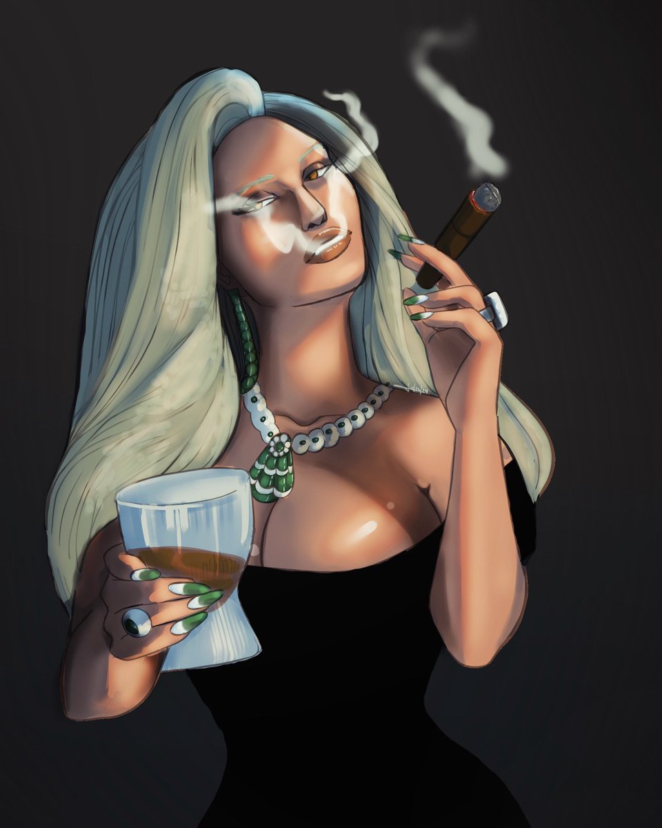 AkMel0's tweet image. "Sophistication meets sass! My latest artwork, inspired by the bold and beautiful.
#artistofinstagram #illustrationart #girlpower
#cigarqueen #platinumblonde" #beyonce