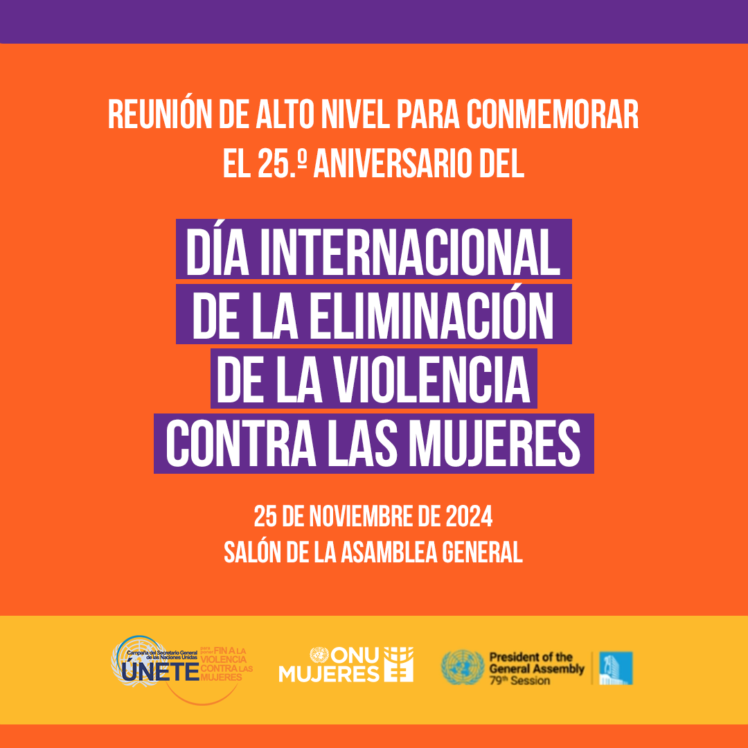 ONUMujeres's tweet photo. 📺 #EnVivo Reunión de alto nivel para conmemorar el vigésimo quinto aniversario del Día Internacional de la Eliminación de la Violencia contra las Mujeres - Asamblea General, 79.ª sesión. | @UNWebTV 
https://t.co/bnDheDf96D https://t.co/58Fhm4WiFz