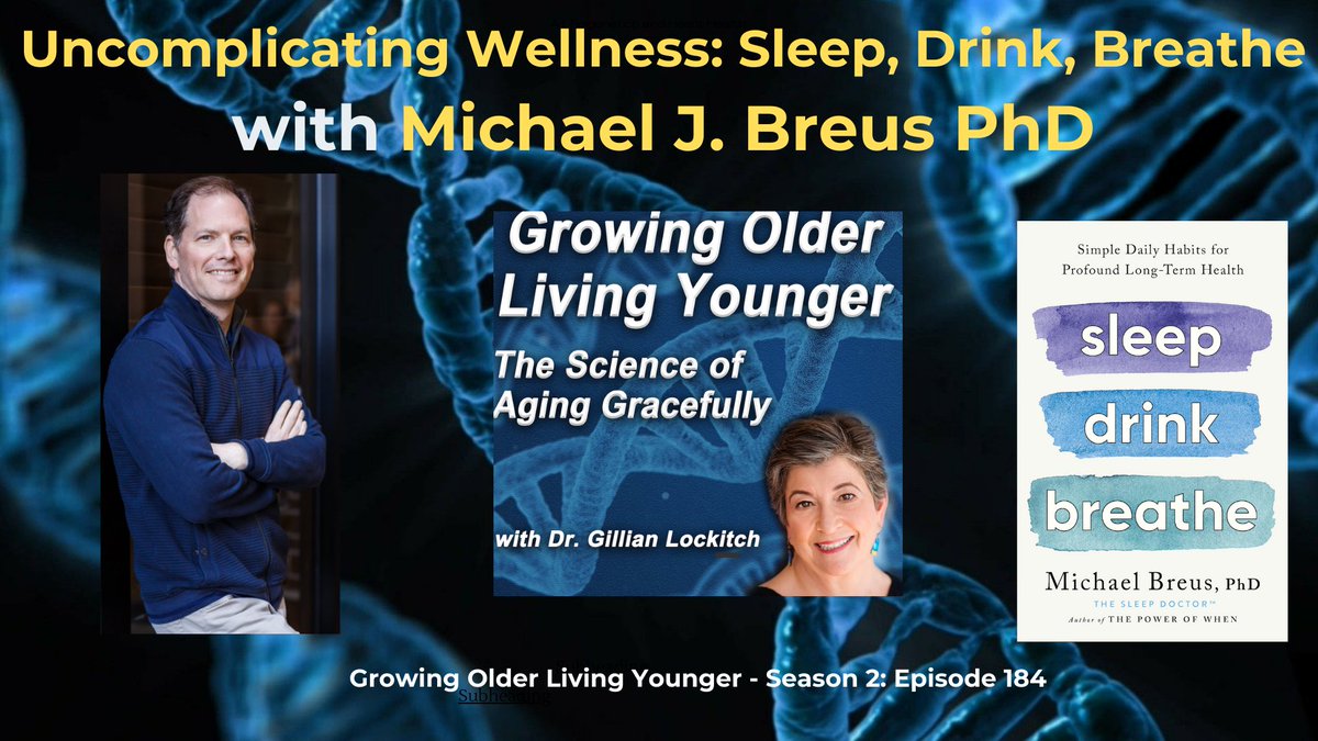 184 Michael Breus PhD. Uncomplicating Wellness: Sleep, Drink, Breathe askdrgill.com/2024/11/25/184… An entertaining conversation with the Sleep Doctor.