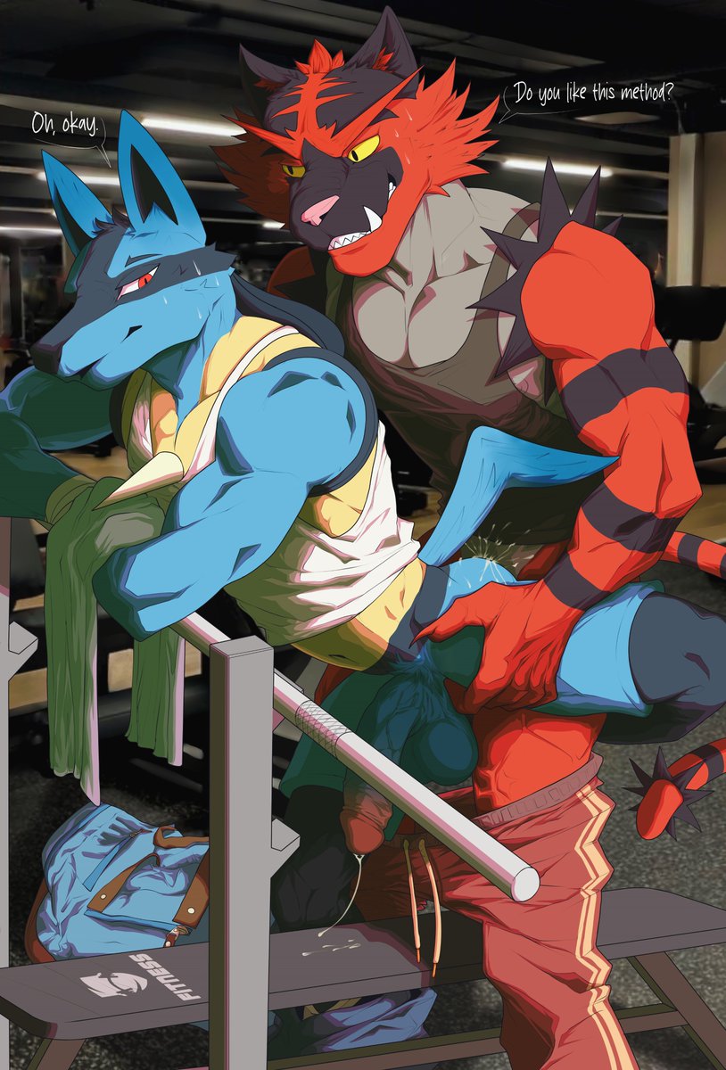ggan_ggandi's tweet photo. 🐺 &amp;🐱There are also ways to have fun while exercising! >:)👍 https://t.co/OfcPnZo9kR