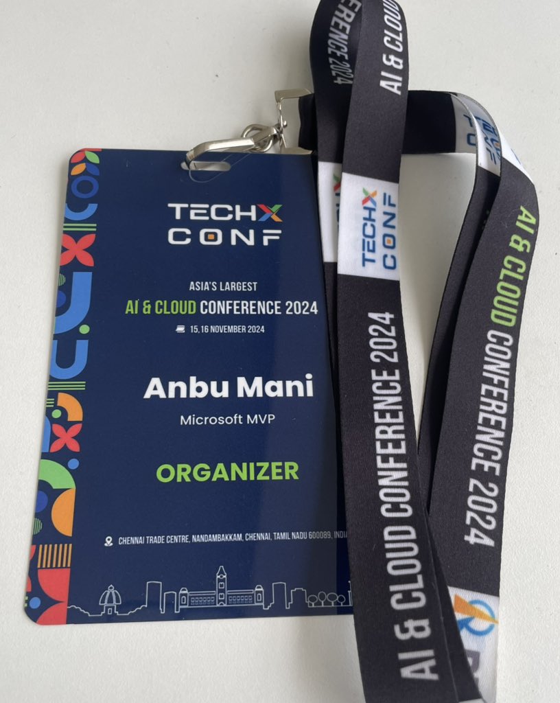 Anbu_Mani27's tweet photo. Success is not the key to happiness. Happiness is the key to success.If you love what you are doing, you will be successful-Albert Schweitzer
 
It’s always special for me to be part of #TechXConf and help build a unique, impactful community

#TechXConf2024 #TechXConf2025 #MVPBuzz https://t.co/HAMUqx9AWe
