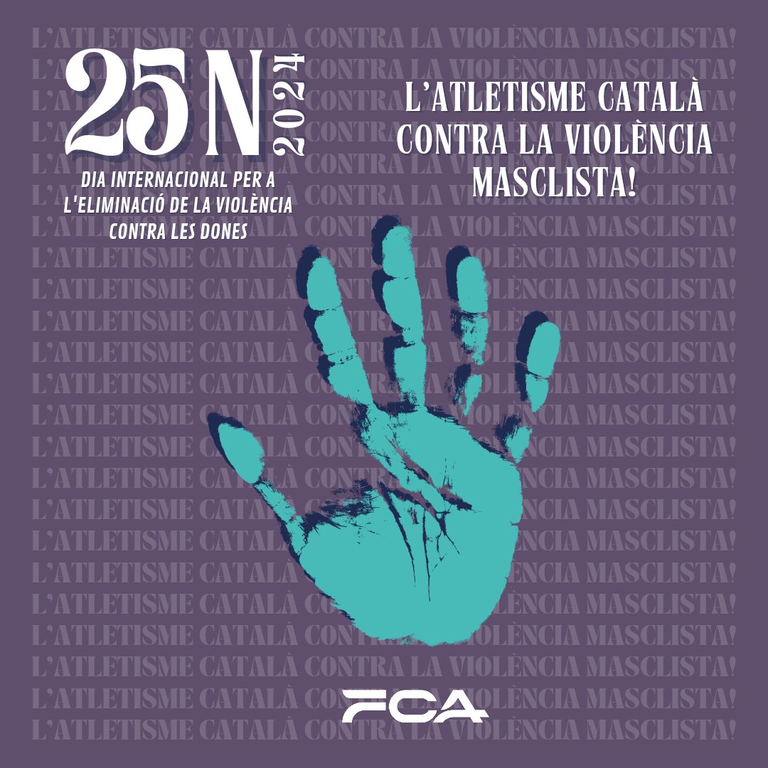 🟣 Avui, Dia Internacional per a l'Eliminació de la Violència contra les Dones, alço la veu i reivindico la lluita al costat de les nostres atletes, entrenadores, jutgesses i directives. Treballem per construir juntes un espai segur i respectuós dins de l'àmbit atlètic.
#25N
