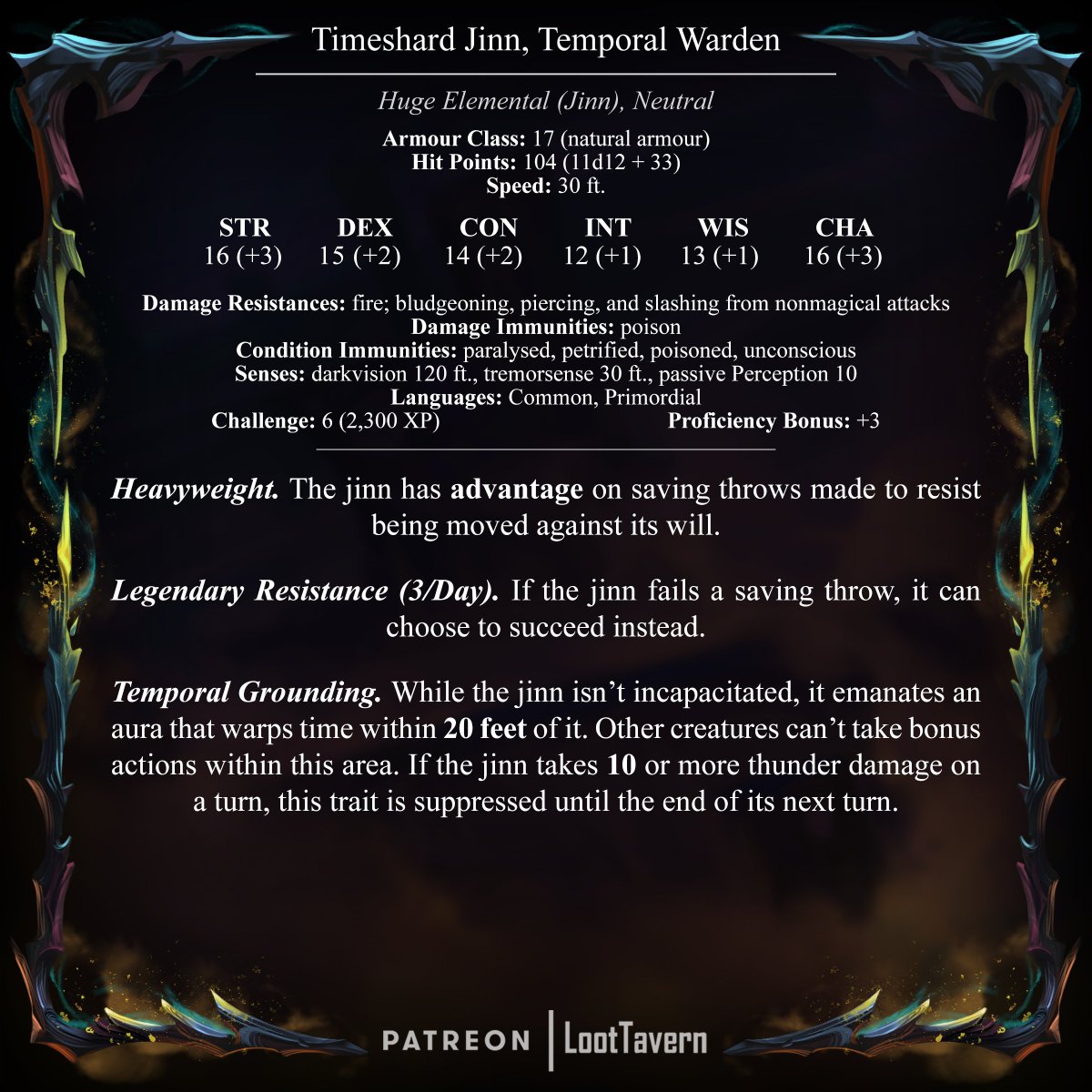 loottavern's tweet photo. "The amalgamini SAID no pickles"
Four whole cards for this statblock today!
#dnd #5e #homebrew #darkwings https://t.co/oyflk6EVQA