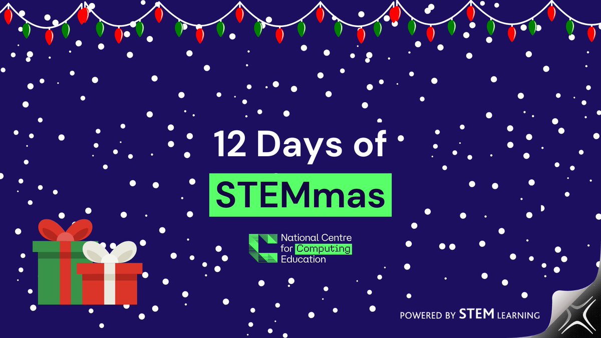 WeAreComputing's tweet image. Mark your calendars! 🎁✨ The 12 Days of STEMmas begin on 2 December, bringing you two weeks of hands-on STEM and computing fun in partnership with @STEMLearningUK 🎄🔬
Find out more 👉 ncce.io/12-days-of-ste…