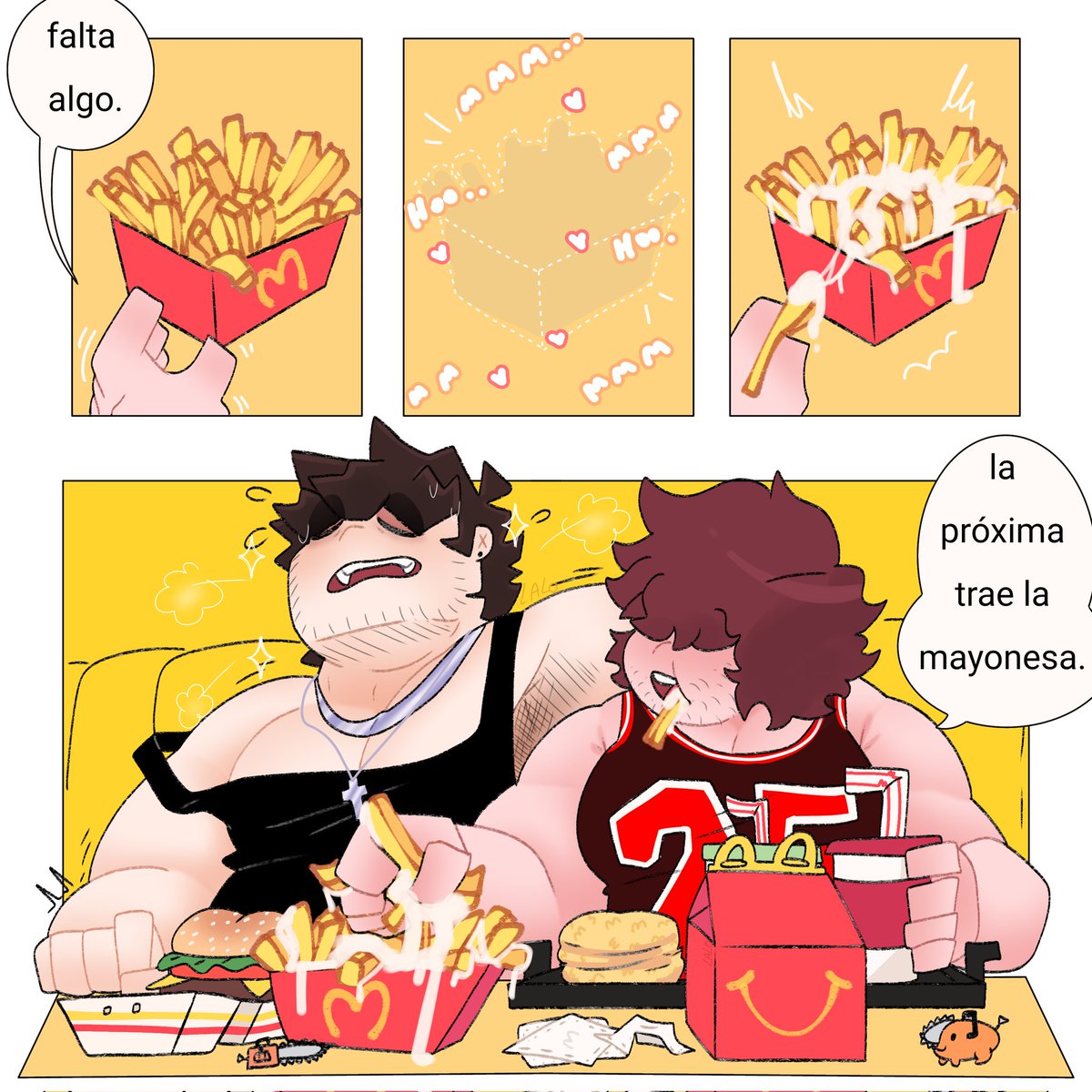 lal0_51's tweet photo. 🍟🍔
#oc #dibujodigital #nsfw_art #bara #baransfw #cum #minicomic #bigboy #man https://t.co/now8W3KzI3