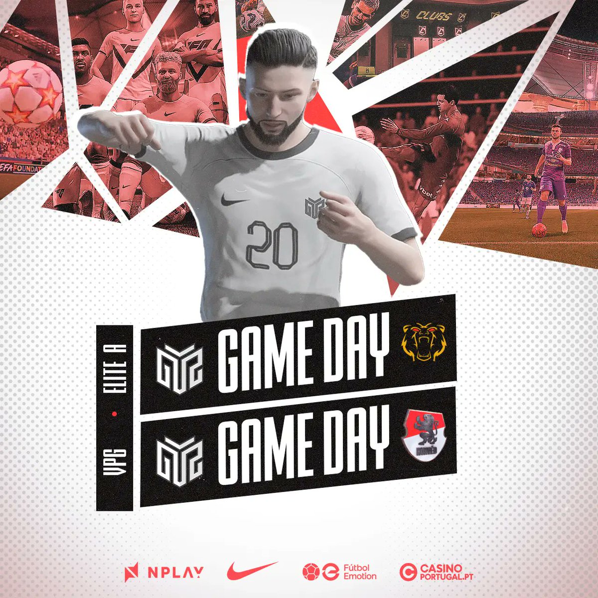 E voltamos à ação durante esta noite em EAFC Clubs no relvado da <a href="/OfficialVPG/">Virtual Pro Gaming</a>  / <a href="/VPGEurope/">Virtual Pro Gaming | Europe</a>  ELITE A ⚽️

🆚: <a href="/EX0TIKsports/">EXØTIK GAMING FC</a> 
🕒: 20:45H

🆚: <a href="/HonvedEsport/">Honvéd Esport</a> 
🕒: 21:15H

Vemo-nos no relvado 👊

#RespectAllFearNone #WhereTheChampionsPlay
