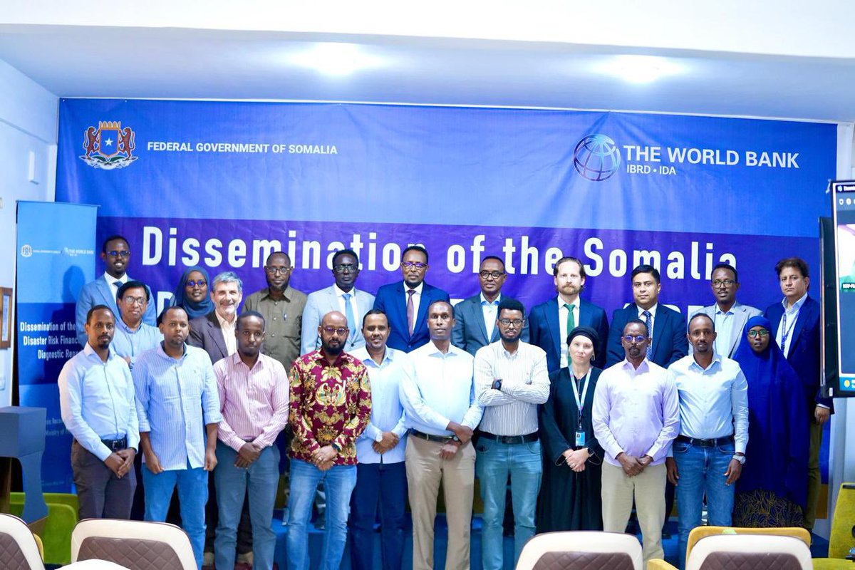 Saleiman_Sh's tweet photo. Today, I had the privilege to officiate the #Somalia Disaster Risk Finance Workshop, where we discussed key findings of the DRF Diagnostic Report. Strengthening Somalia’s financial resilience is vital for disaster preparedness goals. #Resilience #DRF #MoF @ScrpSomalia https://t.co/7dSw0fJOk5
