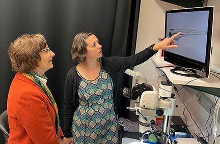 US Rep Suzanne Bonamici recently visited to discuss the Vollum &amp; neuroscience at OHSU (10/31), particularly work in neurological disease. Thank you, <a href="/RepBonamici/">Suzanne Bonamici</a>, for your visit to learn about our work &amp; for your continued strong support for basic biomedical research &amp; the <a href="/NIH/">NIH</a> !
