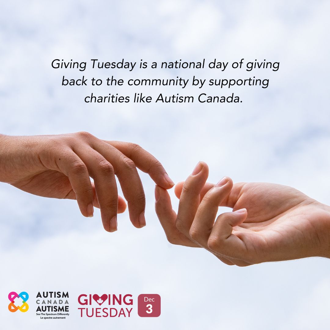 Giving Tuesday is a national day of giving back to the community by supporting charities and non-profit organizations like Autism Canada. 

Donate here: buff.ly/2KbBqL8 

#autismcanada #bethechange #GivingTuesdayCA #autism #asd #autismacceptance #donate #nonprofit