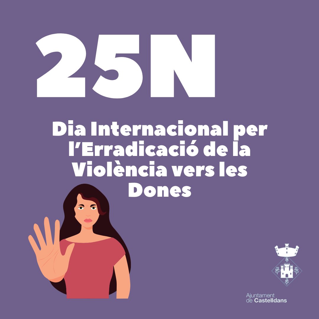 💜 25N - Dia Internacional per l’Erradicació de la Violència vers les Dones 💜

#25N #Castelldans #ViolènciaZero #DonesLliures #Igualtat #ErradiquemLaViolència
