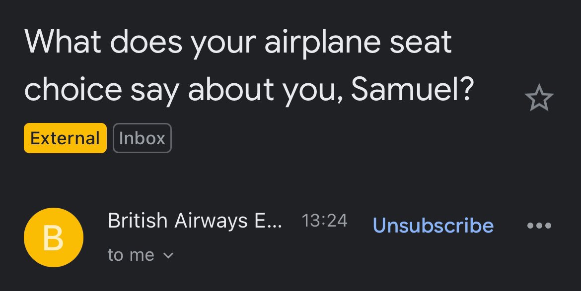 SamCoare's tweet image. That I don’t like being within six feet of other human beings?