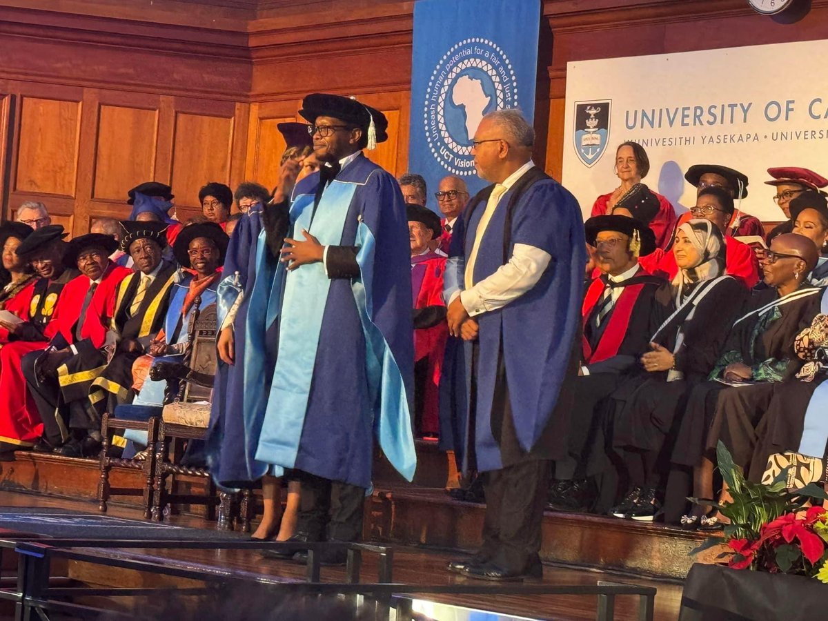 Congratulations Vice-Chancellor Professor Mosa Moshabela on such a beautiful and inspiring installation ✊🏾 we look forward to UCTs future with your leadership!!!
