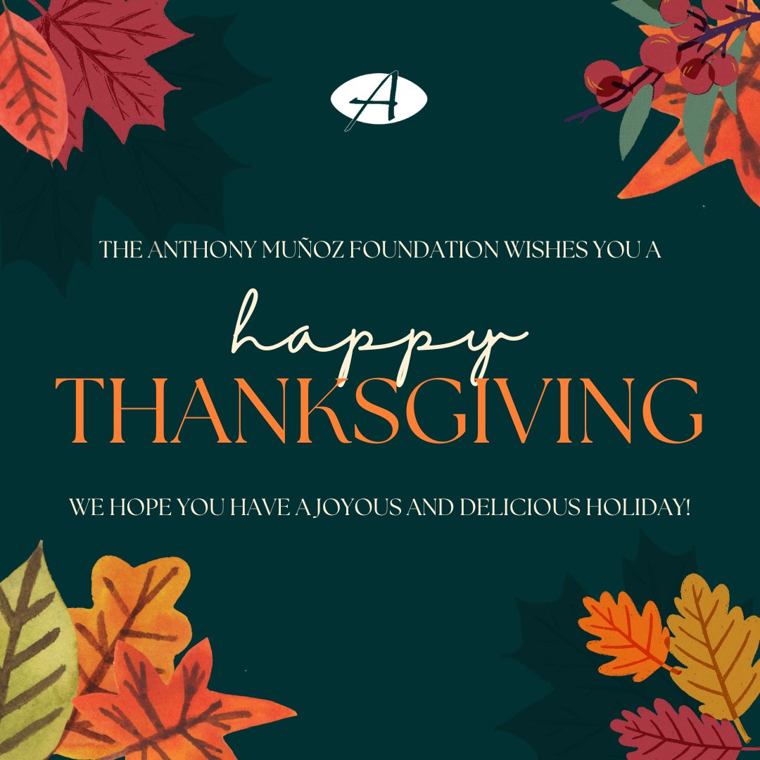 MunozFoundation's tweet photo. This Thanksgiving, we're filled with gratitude for our volunteers, #AMFPartners, program kids & schools, and #AMFInterns for helping us to make an #ImpactforEternity!
The Foundation wishes you a day filled with love, laughter, and a table surrounded by cherished loved ones.🍂🦃 https://t.co/2Qqd1uvqN9