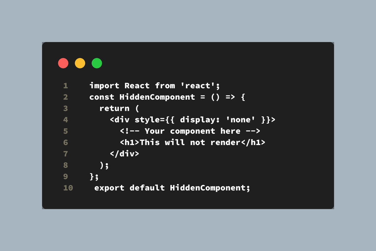 i_amrrs's tweet photo. Did you know? You can use `display: 'none'` to hide components in ReactJS without affecting the DOM. For example:

#ReactJS #JavaScript #WebDevelopment #FrontEndDev #HiddenGem #ConditionalRendering #LayoutPreservation #UIComponents #ReactTips #DevTricks https://t.co/9flfUAneV9