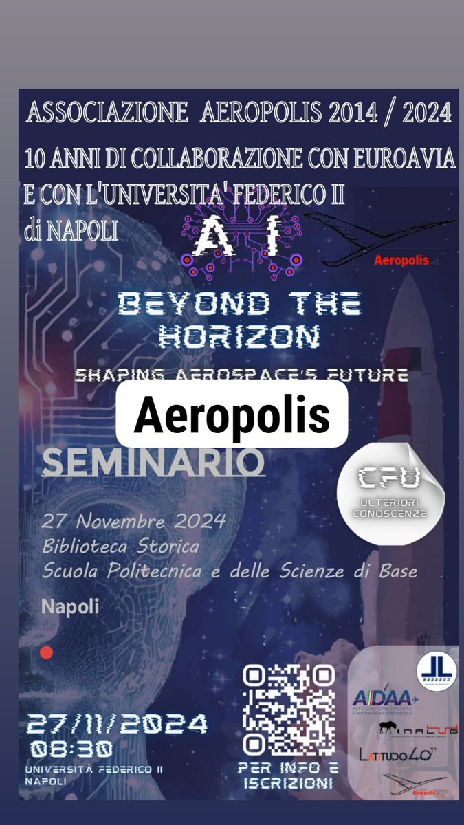 Aeropolis's tweet photo. AEROPOLIS - Dieci anni di collaborazione con l'università Federico II di Napoli https://t.co/oH0VQyo17q