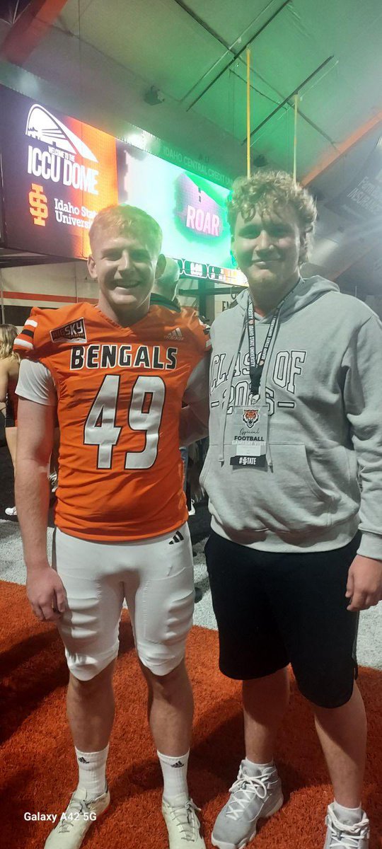 Had another Great Gameday visit at Idaho State!
Big Thanks to <a href="/ScottThiessen15/">Coach Scott Thiessen</a> for the tickets, And the great experience!
Huge season for <a href="/RossBolger3/">Ross Bolger</a> 
it was awesome to look up to you this year. 

<a href="/RogueKicking/">Coach Jax / Rogue Kicking</a> <a href="/JaxClark23/">Jaxon</a>