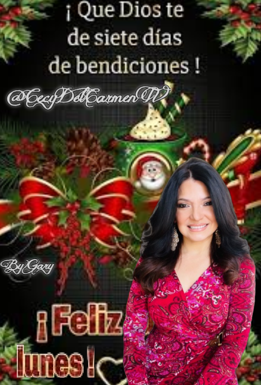 Cecy del Carmen Cecy Del Carmen Feliz inicio semana muchas bendiciónes a nuestra bella meteoróloga 💖 lindo Lunes favor d Dios 💖TQM— with Cecy Del Carmen and Cecy del Carmen.