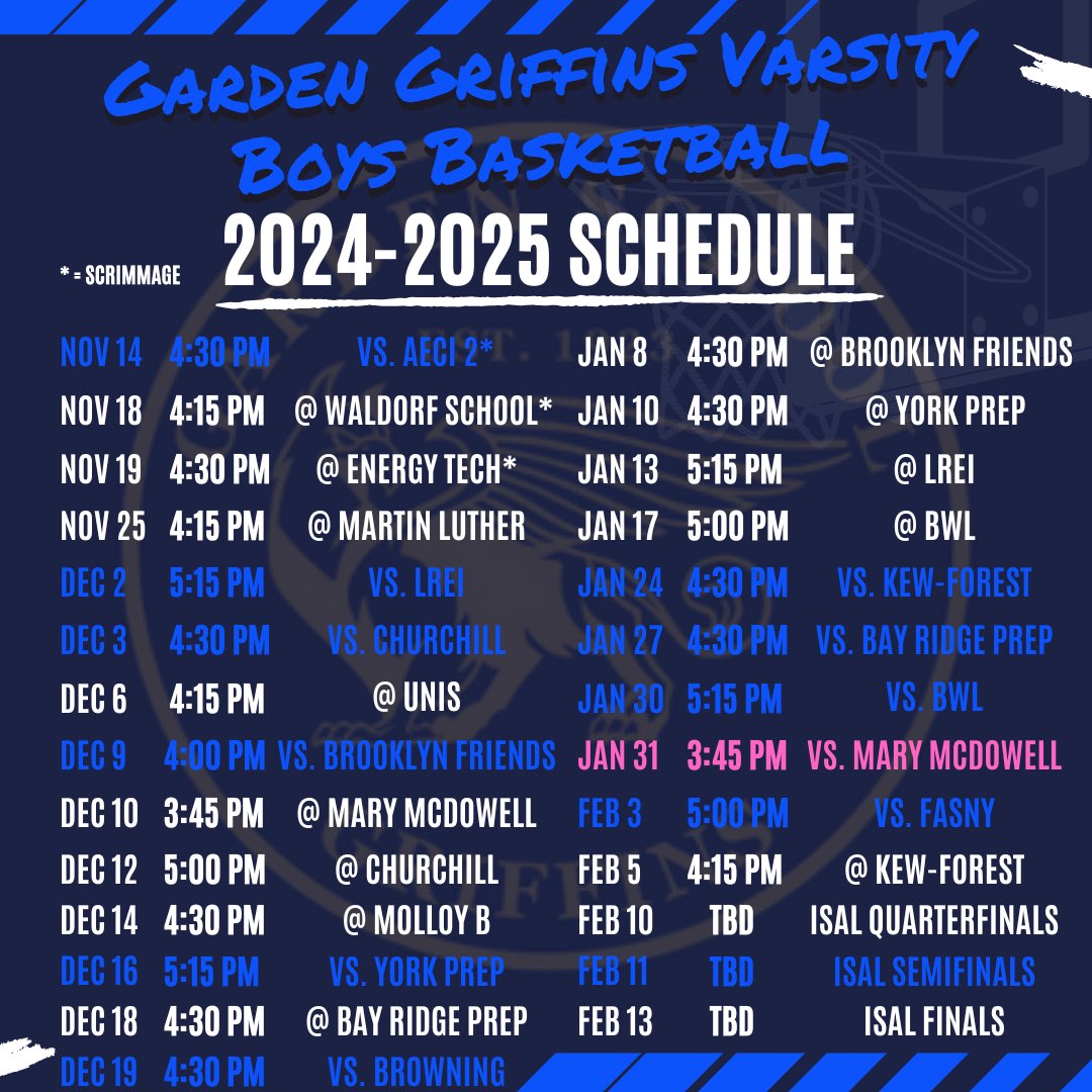BrendanOSheaAD's tweet photo. Back on X! Garden Varsity Boys Basketball opens their season today at Martin Luther in a big non-league Queens battle! https://t.co/GM0YvMHSo2