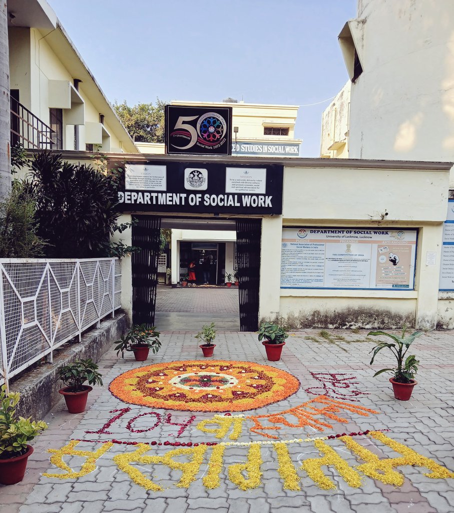 Department of Social Work, University of Lucknow tweet media