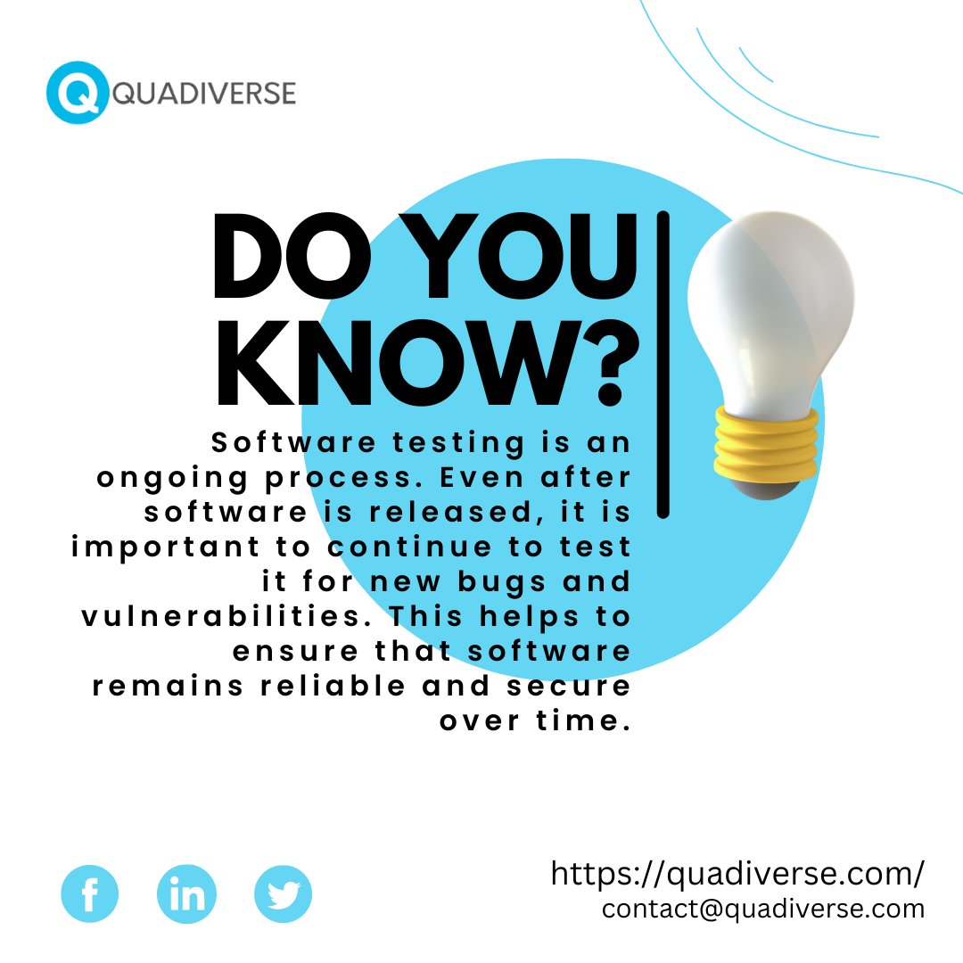 quadiverse's tweet image. Visit our website:quadiverse.com
.
.
#Quadiverse #softwarebugs #softwareerror #bug #error #vulnerability #security #qa #testing #qualityassurance #SoftwareTesting