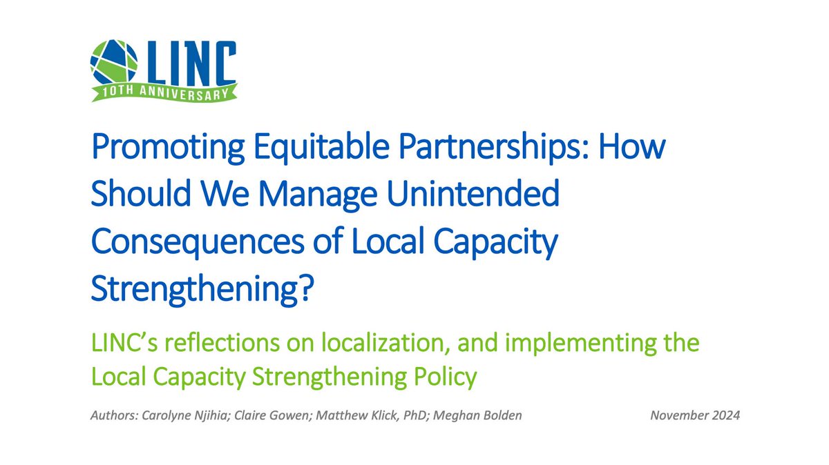 #LocalizationSeries The final entry focuses on <a href="/USAID/">USAID</a>'s Localization Policy Principle No. 6. We reflect on how partners should understand local dynamics, how programming can reinforce existing imbalances/conflicts, and how we should adapt accordingly. 🔗  buff.ly/3OvZkRv