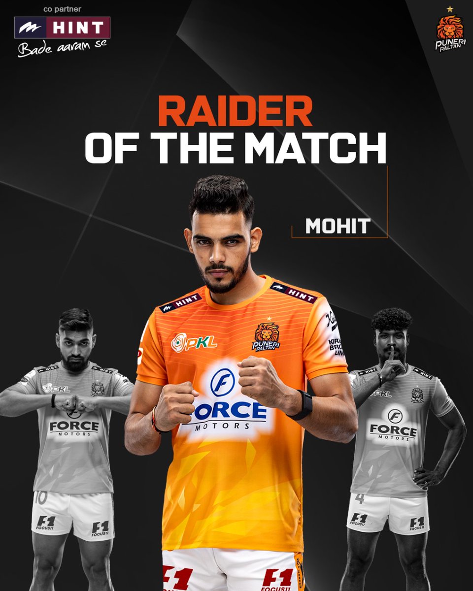 PuneriPaltan's tweet photo. An incredible display of skill and determination by #Mohit_goyat ! 🔥
He fought till the very end and left everything on the mat, proving once again why he's a true warrior.
#hintworld
#Match13 | #PUNvsJPP | #PuneriPaltan | #PaltangiriContinues | #पुन्हाहोऊदेPaltangiri | #PKL11 | #ProKabaddi