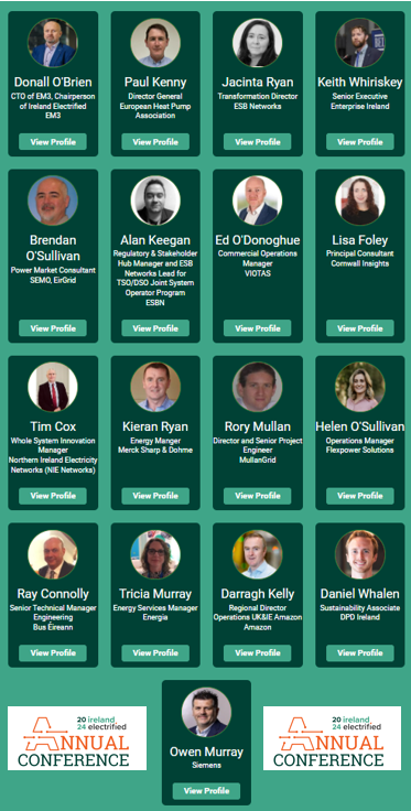 Fantastic interest has developed for the first Ireland Electrified Conference which is happening on December 5th, and it is the first of its kind across heat and transport in Ireland. 

Find out more and register below:
lnkd.in/ekzWq6m5