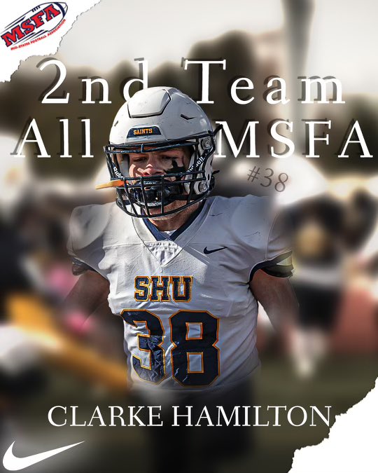 Congratulations to <a href="/ClarkeHamilton4/">Clarke</a> on being named 2nd Team All-Conference at Linebacker!

#ONE💛💙 #FearTheHalo💫