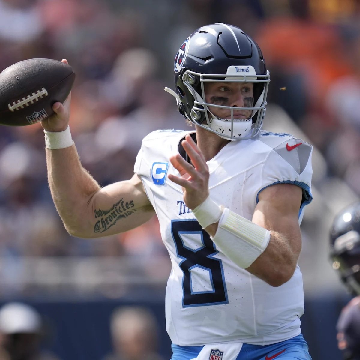 TitansTribe's tweet photo. AFC South QB’s past 3 weeks. 

AR: 45%, 619 yards, 2 TD, 1 INT, 71.7 Rating

Stroud: 62%, 736 yards, 3TD, 5 INT, 73.5 Rating

TLaw: 63%, 670 yards, 3TD, 3INT, 89 Rating 

Levis: 68%, 748 yards, 5 TD, 2INT, 111.8 Rating

Will Levis is playing at a VERY high level. #TitanUp 🔥⚔️ https://t.co/iep5v2qIUJ