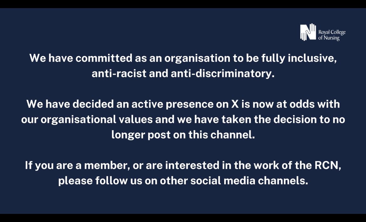 An update from the RCN on our use of X. rcn.org.uk/Get-Involved/R…