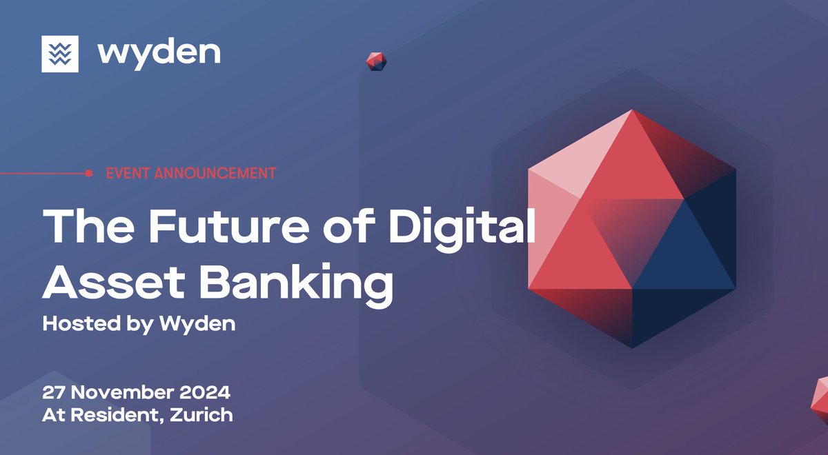 📢 Exclusive Event: The Future of Digital Asset Banking 🏦 📅 When: Nov 27,  2024 | 6:00–10:00 PM 📍 Where: Resident Seefeld, Zurich 💡 Discussion  Topics: - Automating complexity in banking. -