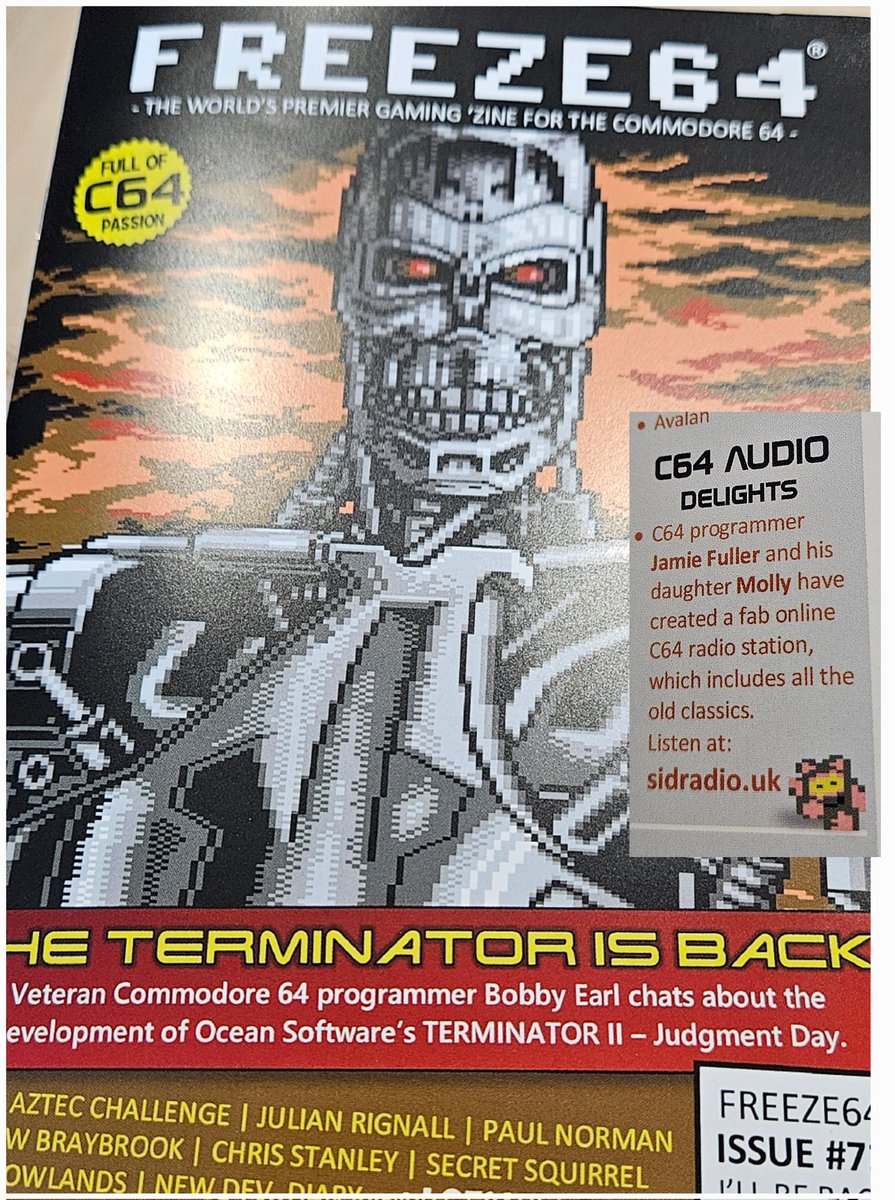 After a hectic day of work, I finally have my feet up, reading the latest issue of <a href="/FREEZE64UK/">Vinny Mainolfi | FREEZE64.com | Commodore 64</a> !

Thoroughly enjoying the diary of a game by my teammate and pal, <a href="/ScubaChris72/">Chris Stanley</a>

P.S. thanks for the shoutout Vinny, Molly is buzzing! 👍