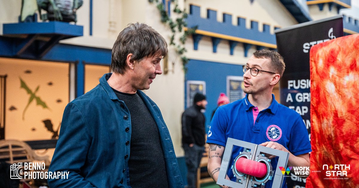 STEPtoFusion's tweet photo. The moment we met the one and only @ProfBrianCox at North Star Science School!

STEP’s Outreach Manager Jordan d’Arras had the opportunity to share our world-leading STEP programme and the transformative potential of fusion energy.

Professor Cox is a champion of science communication, so although our encounter was brief, it was an honour to engage with someone who shares our passion for fusion and advancing humanity through science and technology.

Dear Professor, it was a privilege to share the promise of the UK’s prototype fusion powerplant, STEP with you. How about a site visit to see how we’ll be transforming a former coal-fired power station site? Hit us up!

#FossilToFusion #FusionEnergy #ProfessorBrianCox #ScienceforGood

Photo credits: Benno Photography (Ben Collins) & Andrew Klinkenberg

@UKAEAofficial @NorthStarSSE @beworkwise