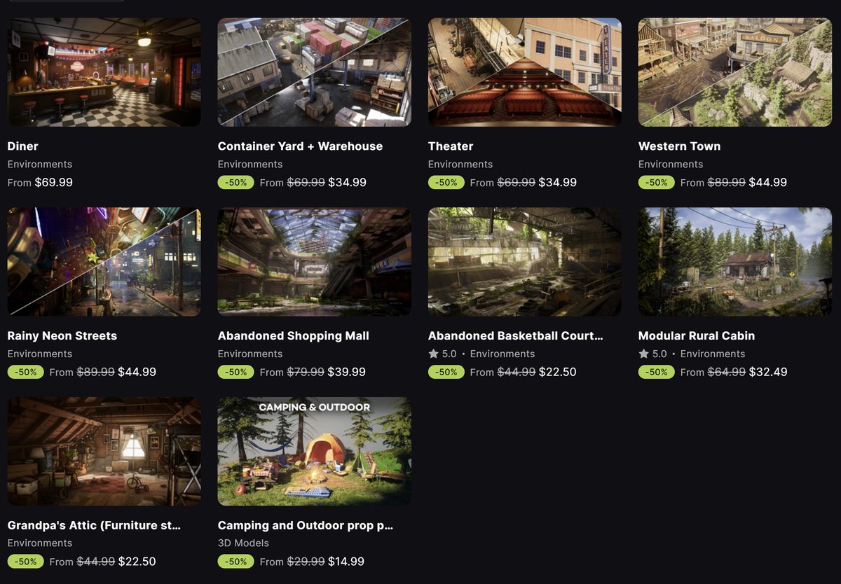 The Fab Black Friday sale is here! All my environments are 50% off! (except for my latest one). This is the biggest sale I will have all year! 
fab.com/sellers/Maarte…