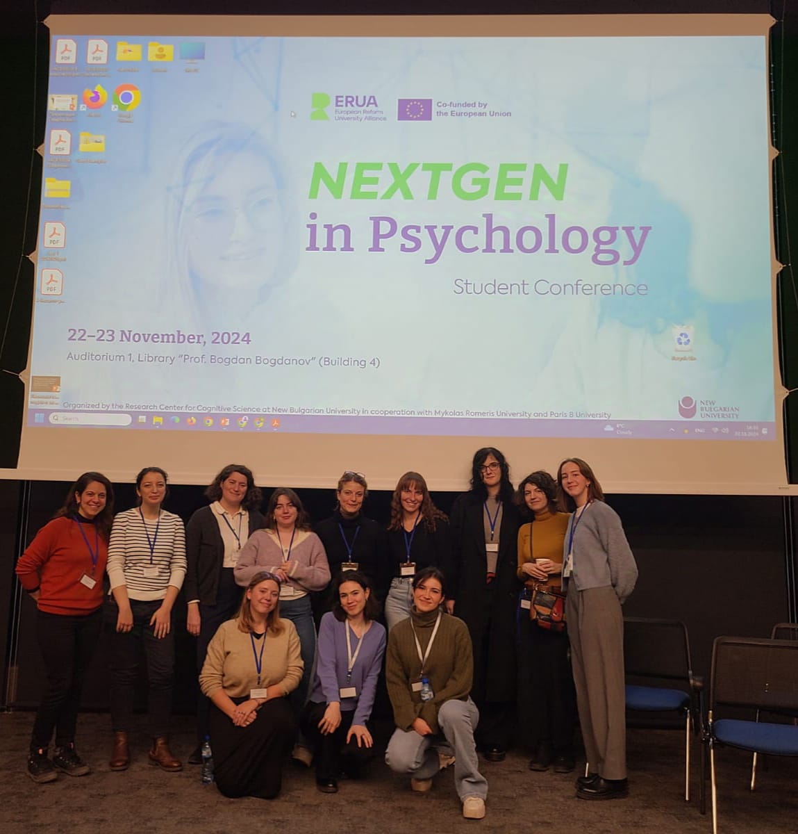 LAPPS_UP8's tweet photo. Anne-Laure de Place, accompagnée de Marianne Habib (@DysCoLab), a eu le plaisir de soutenir les étudiantes de l'UFR de psychologie de @UnivParis8 lors du colloque #NextGenInPsychology à Sofia, financé par #ERUA. https://t.co/6UGwr6r7qO