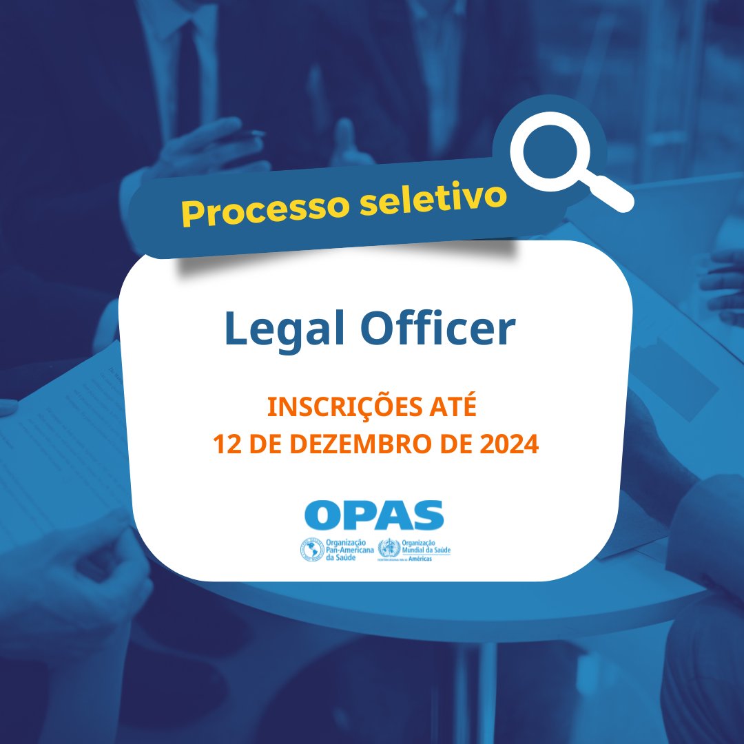 OPASOMSBrasil's tweet photo. 📢 Estamos com uma vaga aberta para o cargo de Legal Officer. Para se inscrever, é necessário ter:

✅ Graduação em Direito e registro na OAB
✅ 7 anos de experiência jurídica
✅ Conhecimento de trabalho em inglês e espanhol

Mais informações 👇🏿
https://t.co/4Y2yBaAZIS https://t.co/S95295XftH