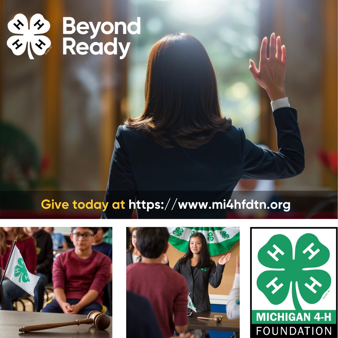 MI4HFoundation's tweet photo. Today is the day, #GivingTuesday! Our 4-H’ers are leading the way in a world full of change. Give to your local #Mi4H county endowment today and help build a generation ready for anything. Every dollar is an investment in 4-H!
https://t.co/YSDWCFkrMC https://t.co/hu7FLuytnZ