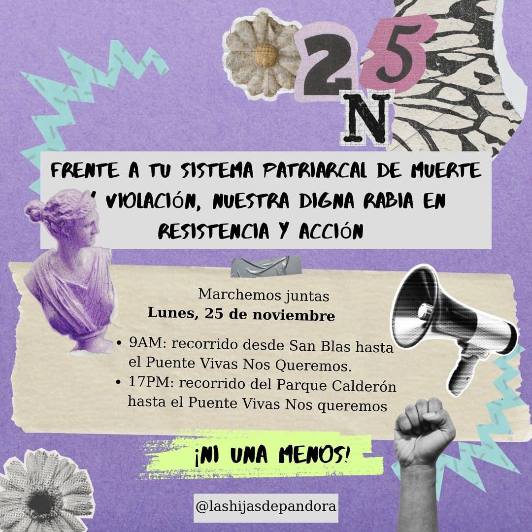 HijasdePandora_'s tweet photo. Nos sumamos a las acciones del #25n nos auto convocamos a marchar contra las #institucionesfemicidas, encubridoras, contra el gobierno patriarcal que ignora cuando nos secuestran, matan y violan, pero pretende imponer silencio cuando luchamos por nuestros derechos. 
#NiUnaMenos https://t.co/V0CDAeGGGd