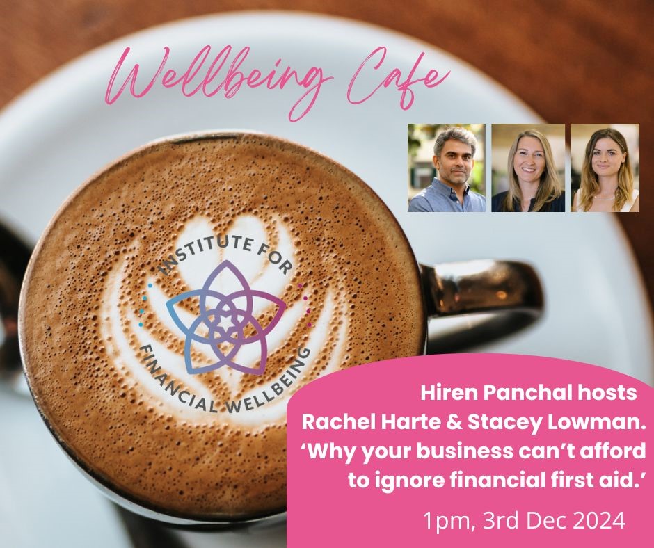 Why your business can't afford to ignore financial first aid! That's the topic for our next Wellbeing Cafe 3rd Dec, 1pm, presented by Rachel Harte &amp; Stacey Lowman. CPD accredited &amp; free to attend; non-members can visit once before becoming a member.  Visit theifw.kartra.com/calendar/WCDec…