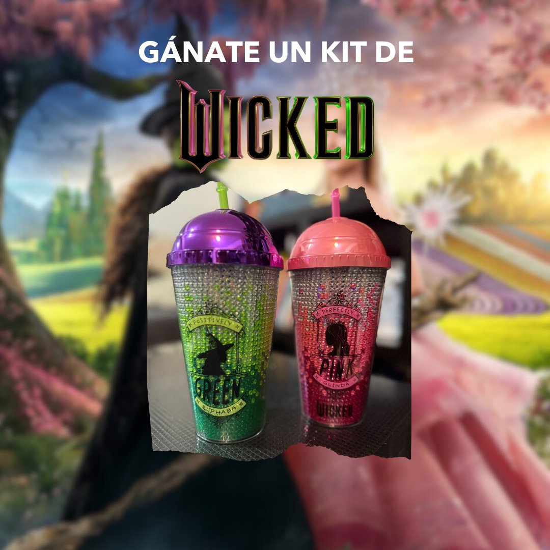 ¡Kit especial de #Wicked! 💝🎁

✨ Tenemos un KIT OFICIAL de Wicked que incluye dos vasos inspirados en los personajes de la película.

✅ Para participar: RT y dinos tu escena favorita de la película