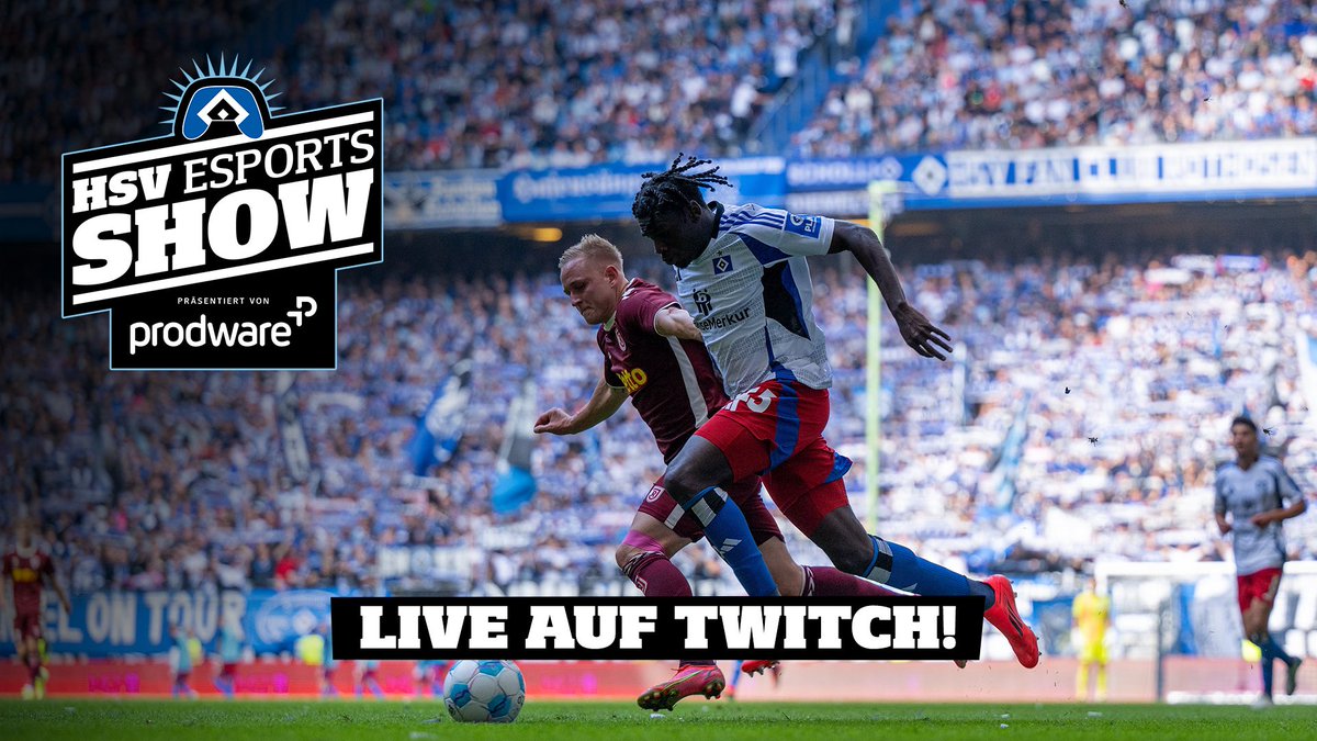 HSV eSports-Show präsentiert von <a href="/ProdwareDE/">Prodware Deutschland</a>! 🤝

⏰ Morgen um 16.30 Uhr
📺 twitch.tv/hsvofficial

Zu Gast ist unser Flügelspieler Fabio #Balde und ihr könnt euch mit eurer PSN-ID per DM für ein Spiel in EA FC 25 gegen Fabio bewerben! 🔷✍️
 
#HSVeSports #eRothosen #nurderHSV