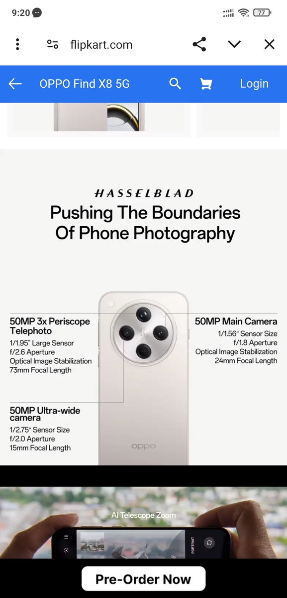 SahaMohit's tweet photo. Noticed an issue with the OPPO page on Flipkart—works fine on mobile but shows errors on desktop. Is anyone else facing this? Main Camera with 135mm Focal Length   https://t.co/SywKF46y5G  🧐 @Flipkart  @OPPOIndia https://t.co/4gOkCcOX4x