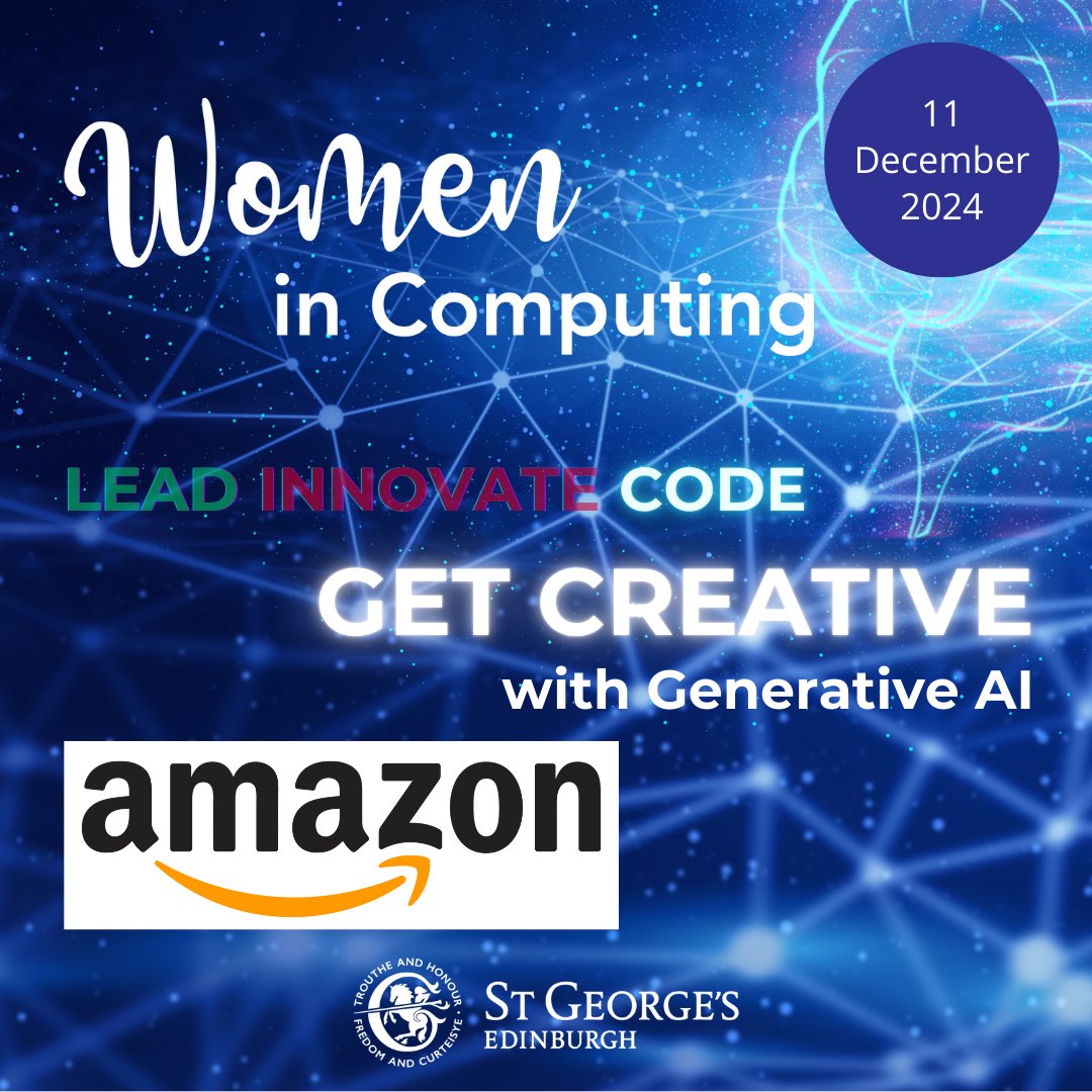 stgeorgesedin's tweet image. ๐ฅ๏ธ #STGEWomeninComputing: @awscloud's Interactive Coding Session! Getting creative with Generative AI and designing a digital masterpiece with expert guidance. โจLearn more ๐ow.ly/NzFo50UeU10 #EdinburghSchoolTechEvent #HourofCode