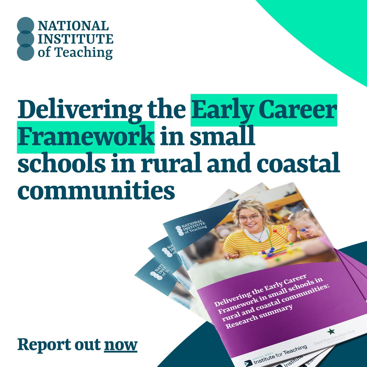 ✨NEW RESEARCH✨  

We're excited to share a compelling new report: 'Delivering the ECF in small schools in rural and coastal communities'. This mixed-methods study was co-led by the NIoT, <a href="/SouthWestIFT/">South West Institute for Teaching</a> and <a href="/DRET_TSH/">DRET Teaching School Hub</a>.  

👉 Find out more and read the summary report here: