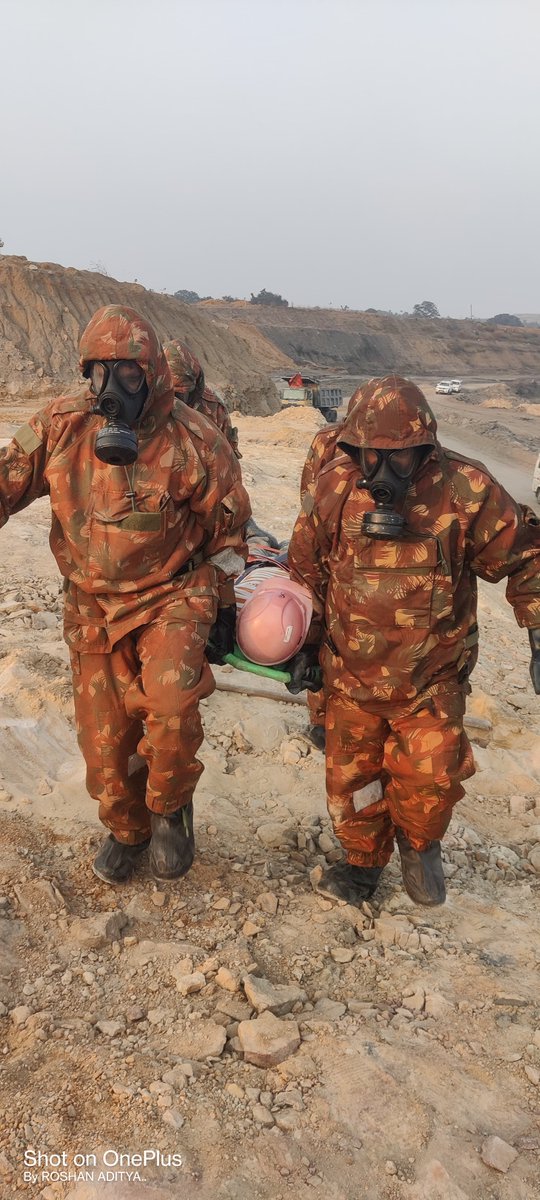03NDRF's tweet photo. 🏃‍♂️Practice is the ultimate key to success🏃‍♂️
Exhibiting strength and  endurance at NTPC Dulanga Coal Mine, Sundargarh, Odisha in CBRN scenario by rescuers of @03NDRF under the supervision of Sh. Gaurav Jangate, AC
#savinglivesandbeyond
@NDRFHQ 
@DMSundargarh 
@otvnews 
@ndmaindia https://t.co/WoghZviOt2