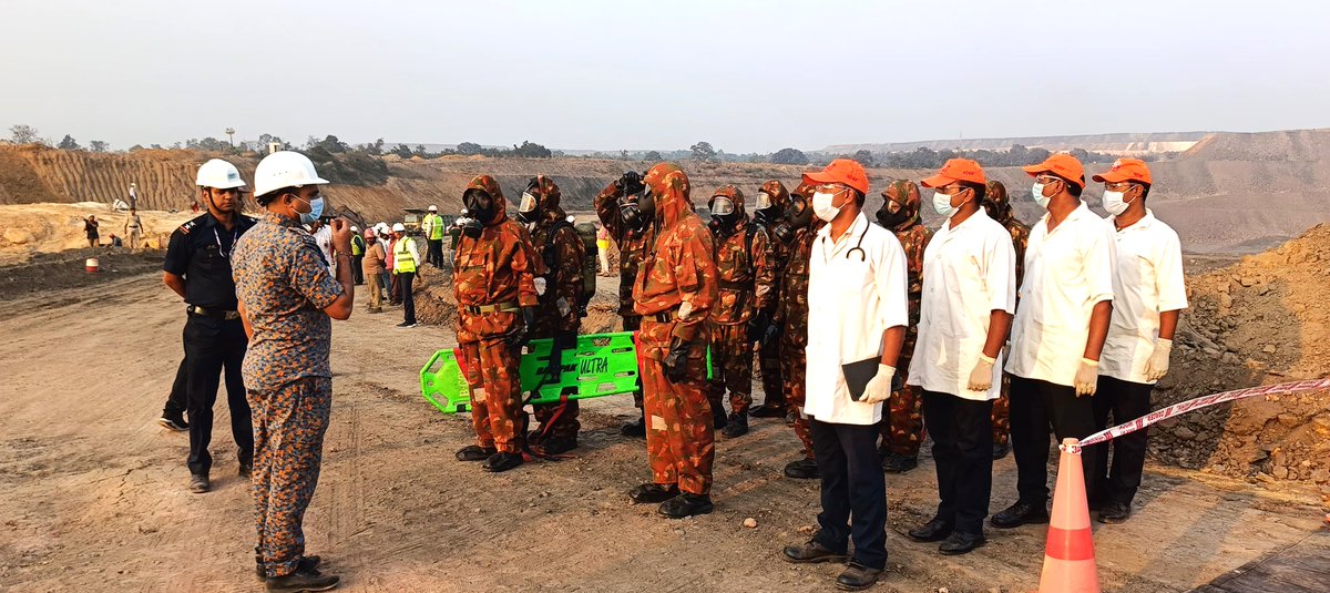 03NDRF's tweet photo. 🏃‍♂️Practice is the ultimate key to success🏃‍♂️
Exhibiting strength and  endurance at NTPC Dulanga Coal Mine, Sundargarh, Odisha in CBRN scenario by rescuers of @03NDRF under the supervision of Sh. Gaurav Jangate, AC
#savinglivesandbeyond
@NDRFHQ 
@DMSundargarh 
@otvnews 
@ndmaindia https://t.co/WoghZviOt2