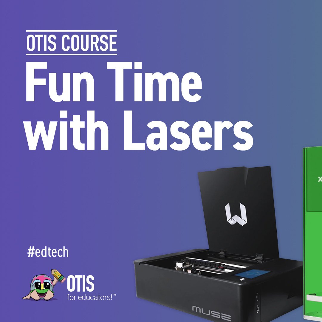 OTIS4educators's tweet photo. Make your dream project come true! Today’s OTIS session at 3PM EST dives into the @xToolOfficial and @FullSpecLaser. These fun and safe lasers promote hands-on learning and creativity in a safe environment! Join here: https://t.co/IODQ7w5YEc #xtool #fslaser #edchat #educatorPD https://t.co/daGstw9P8w