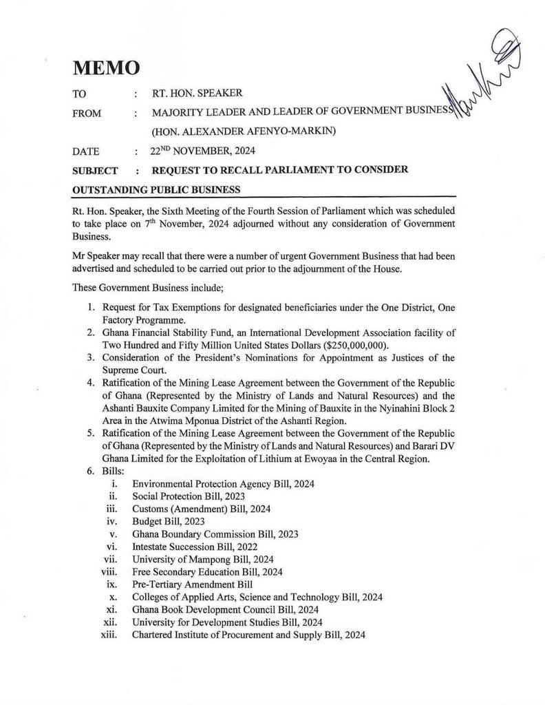 Toro_AIM's tweet photo. #ALL Interesting development

After a rocky period of licencing delays, finally some positive news from Ghana...

Request to recall parliament and Mining Lease ratification is in the top 5 government business items

First time I've seen it on the proposed agenda and good to see that the majority party has it as such a high priority for Ghana

Not many pieces left to complete the puzzle and unlock one of the world's cheapest HR #Lithium mines

The company did all the heavy lifting. Just need the government to pull their finger out 👈

Let's get this mine built!